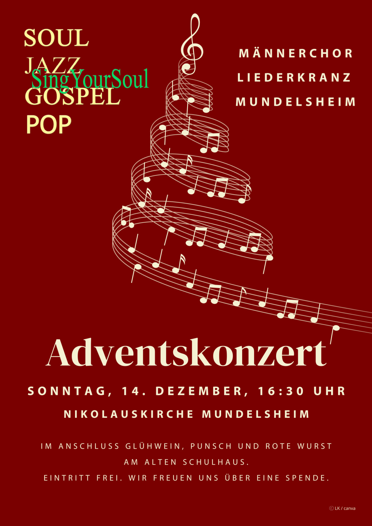 Plakat Adventskonzert 2025